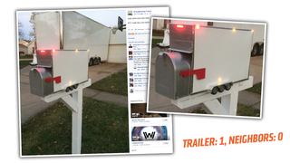 Guy With Trailer Driving Neighbors Crazy Turns Mailbox Into Ultimate Trolling Machine